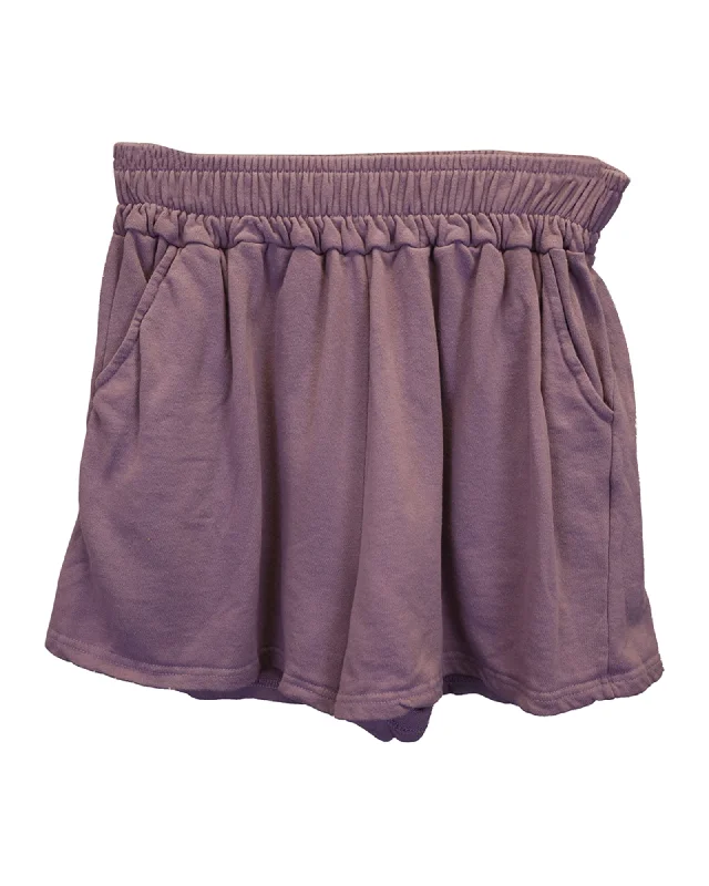 Create a timeless wardrobe with fashionable pieces   Frankie Shop Jaimie Shorts in Purple Cotton