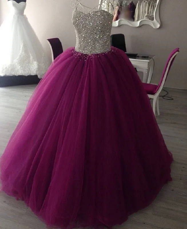 The ultimate guide to stylish women’s fashion   Fully Crystal Beaded Sweetheart Ball Gowns Dresses