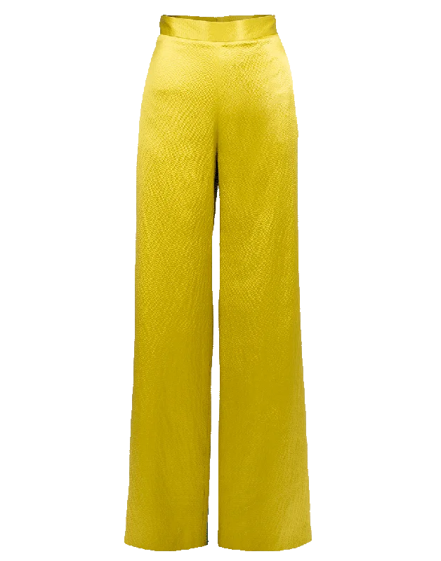 Luxurious fabrics and modern designs for women   Hammered Satin Wide Leg Pant