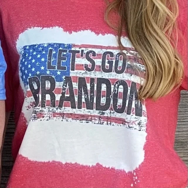 Versatile fashion for every type of woman   Let's Go Brandon American Flag Tee