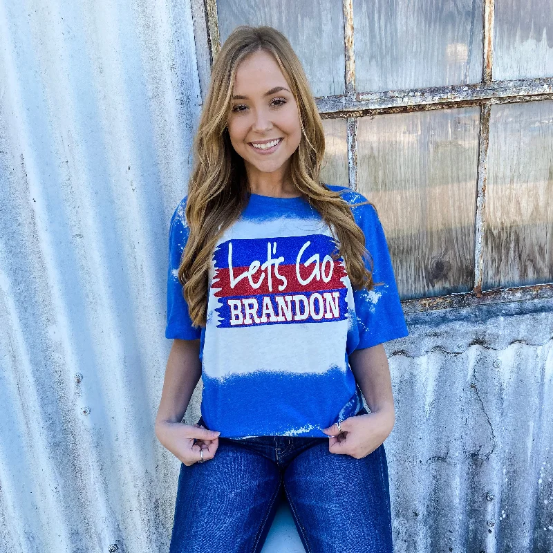 Premium quality women’s clothing at affordable prices Let's Go Brandon Striped Blue Tee Premium quality women’s clothing at affordable prices Let's Go Brandon Striped Blue Tee