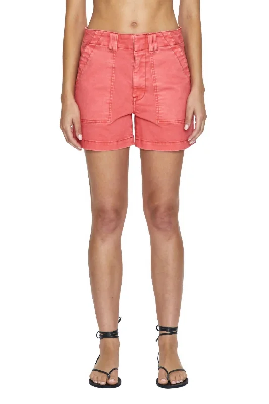 Curated collections for modern, fashionable women Marissa High Rise Utility Short In Cherry Curated collections for modern, fashionable women Marissa High Rise Utility Short In Cherry