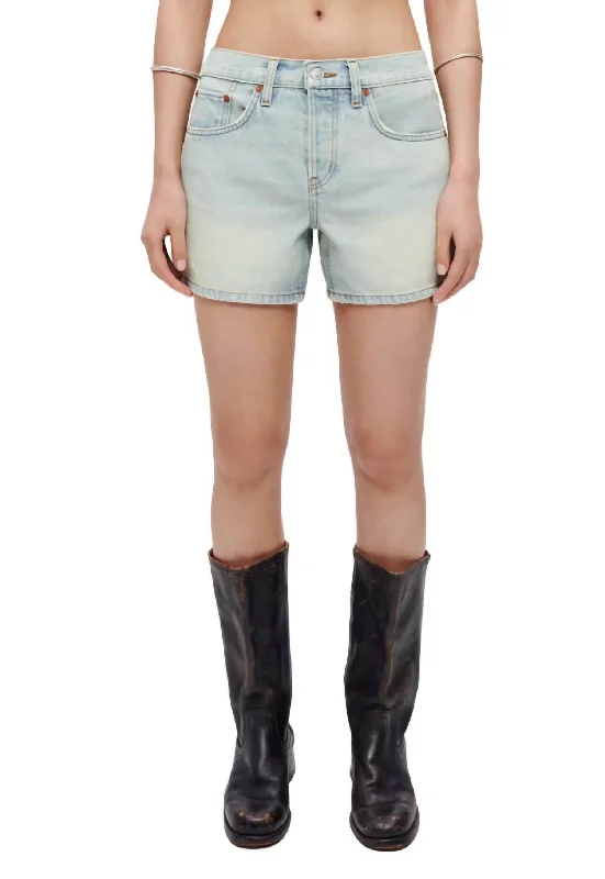 Sleek and sophisticated fashion for modern women   Mid Rise Boy Short In Ranch Water