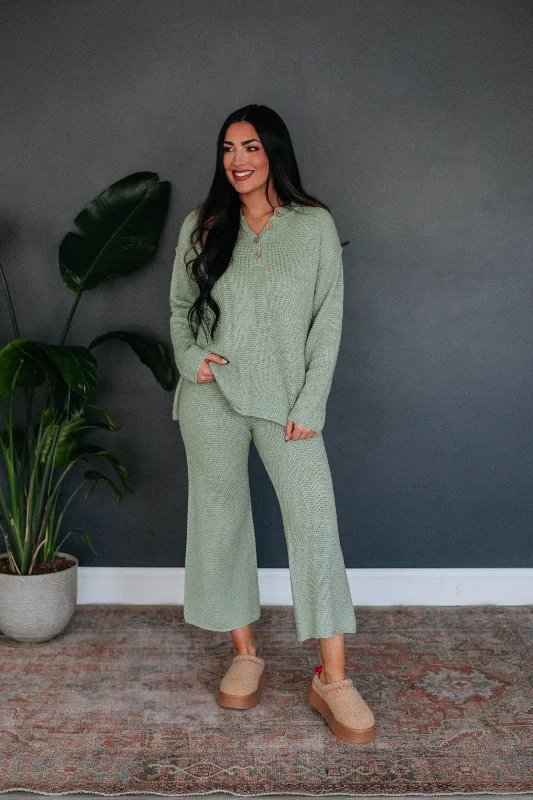 Bold, confident, and stylish women’s clothing   Miller Knit Pants - Sage