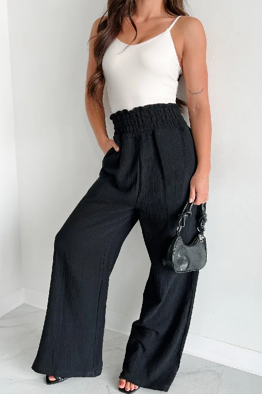 Bold and sophisticated looks for every woman Navigating Life Cotton Gauze Wide Leg Mono B Pants (Black) Bold and sophisticated looks for every woman Navigating Life Cotton Gauze Wide Leg Mono B Pants (Black)