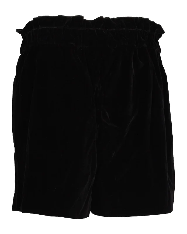 Chic, modern looks for the stylish woman   Red Valentino Elastic-Waist Shorts in Black Velvet