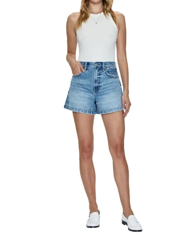 Elegant casual clothing for modern women Saige High Rise A-Line Short In French Riviera Elegant casual clothing for modern women Saige High Rise A-Line Short In French Riviera