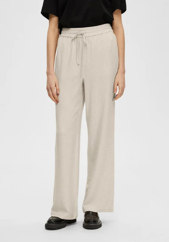 High-fashion styles at affordable prices Selected Femme Viva Guila Wide Leg Linen Trousers, Sandshell High-fashion styles at affordable prices Selected Femme Viva Guila Wide Leg Linen Trousers, Sandshell