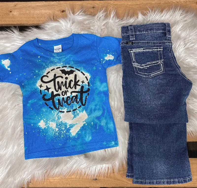 Iconic women’s outfits that never go out of style   Trick or Treat Tee in Blue