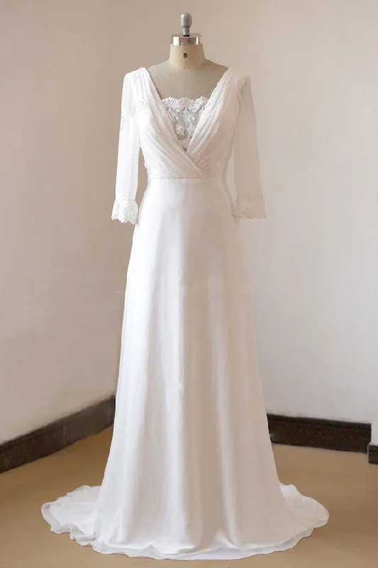 Effortlessly stylish outfits for the modern woman Vintage Boho Style Long Sleeves Chiffon Wedding Dress | EE3006 Effortlessly stylish outfits for the modern woman Vintage Boho Style Long Sleeves Chiffon Wedding Dress | EE3006