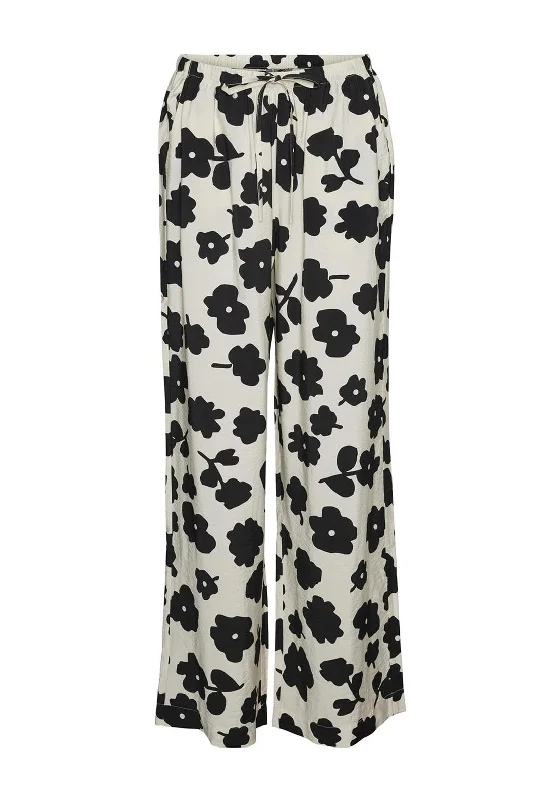 Timeless clothing pieces every woman should own   Vero Moda Jessa Floral Wide Leg Trousers, Birch