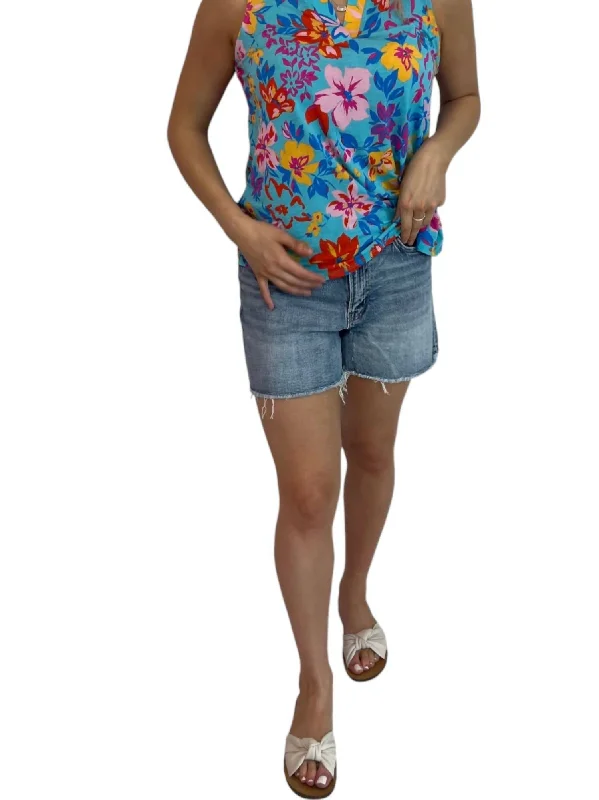 Fashion-forward styles that make a statement Wharton High Rise Frayed Hem Shorts In Washed Blue Fashion-forward styles that make a statement Wharton High Rise Frayed Hem Shorts In Washed Blue