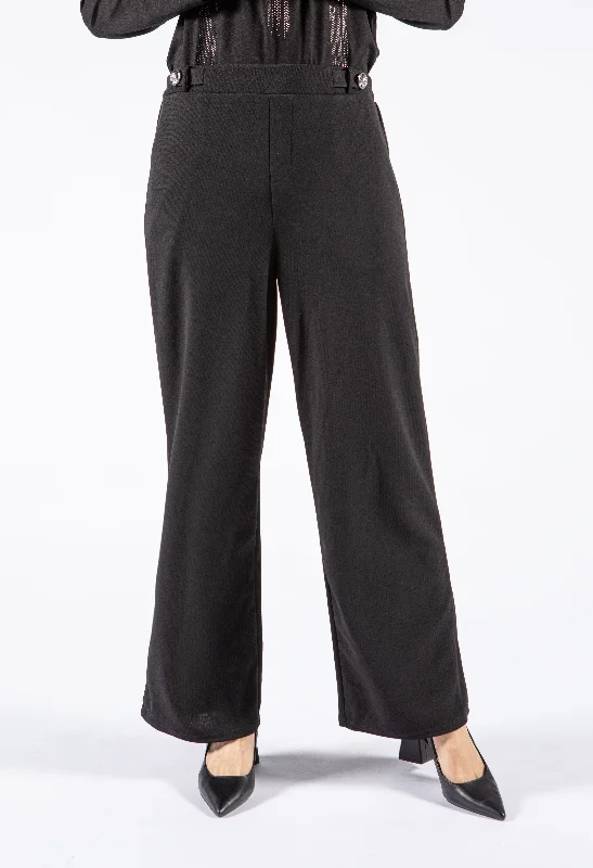 Curated collections for modern, fashionable women Wide Leg Trouser with Button Detail Curated collections for modern, fashionable women Wide Leg Trouser with Button Detail