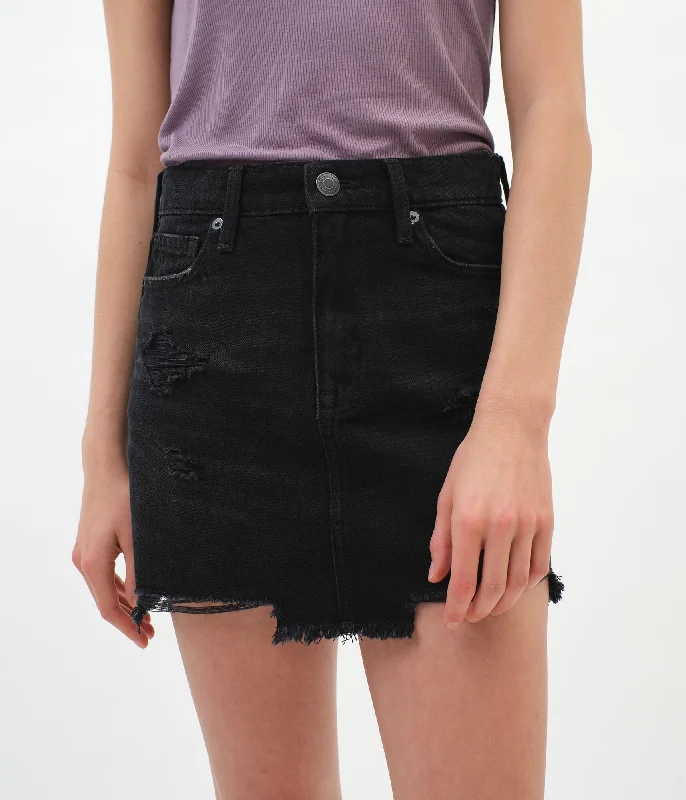 A perfect wardrobe for fashionable women   Aeropostale Womens Real Denim High-Rise Mini Skirt