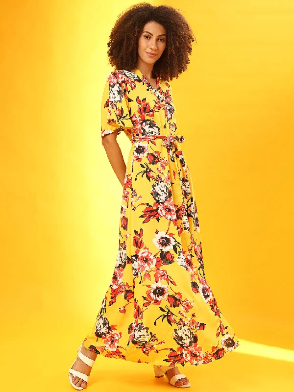 Versatile fashion options for every occasion   Campus Sutra Women Stylish Floral Design Casual Dresses