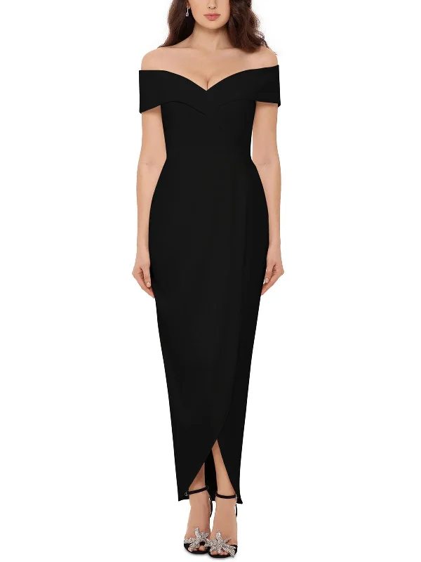 Elevate your look with premium women’s wear   Petites Womens Crepe Maxi Evening Dress