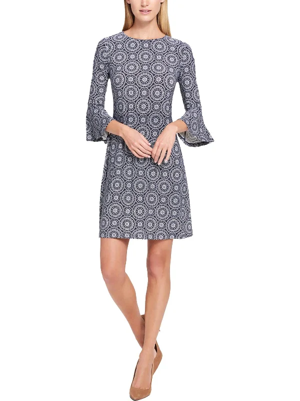 Classic pieces for a timeless wardrobe   Petites Womens Printed Mini Wear to Work Dress