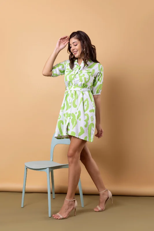 Step into style with our women’s clothing collection   Printed Party Women's Mini Shirt Dress