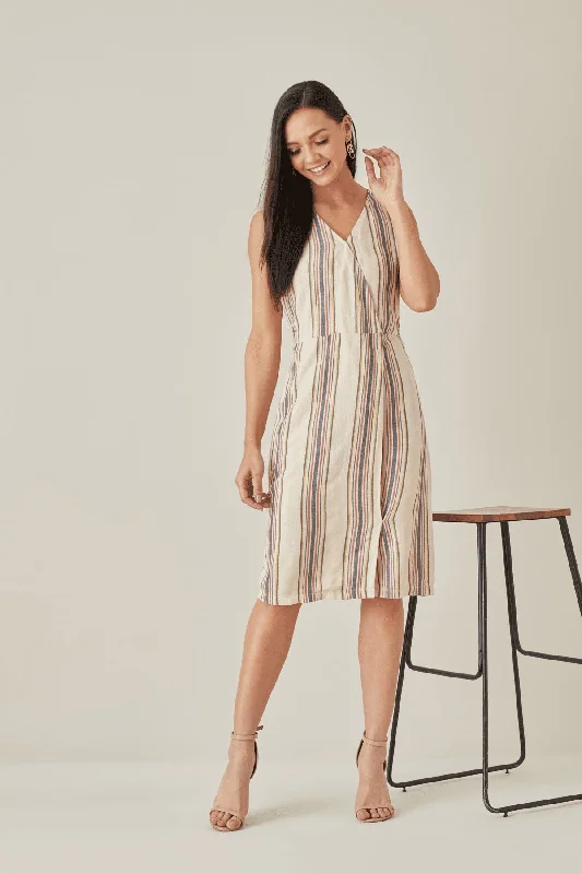 Trendy women’s clothing that suits every taste   Striped Sheath Dress for Ladies workwear