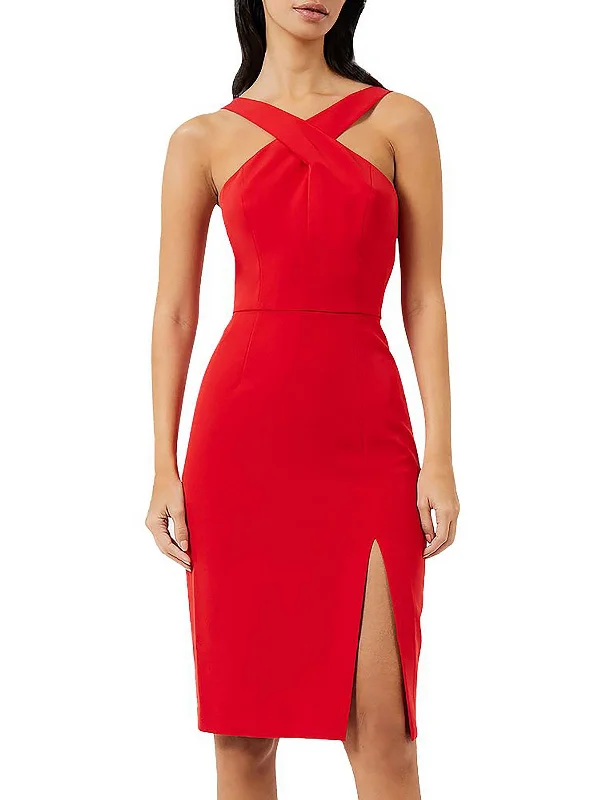 Designer-inspired women’s fashion at affordable prices   Womens Crepe Knee Halter Dress