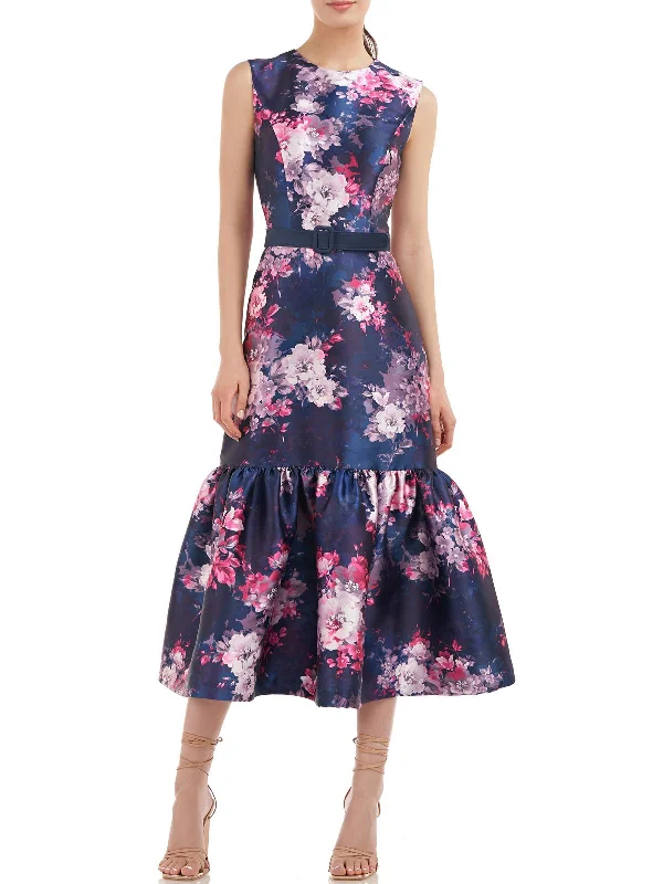 Trendy women’s clothing with a modern twist   Womens Floral Midi Cocktail and Party Dress