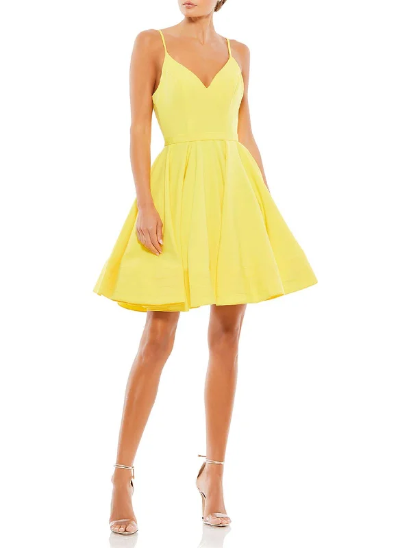 Create a timeless wardrobe with fashionable pieces   Womens Ruffled Mini Cocktail and Party Dress