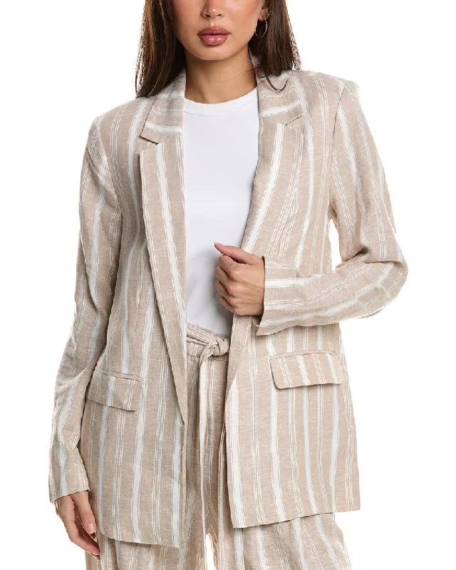 Versatile fashion for every type of woman BCBG New York Yarn-Dye Stripe Linen-Blend Blazer Versatile fashion for every type of woman BCBG New York Yarn-Dye Stripe Linen-Blend Blazer