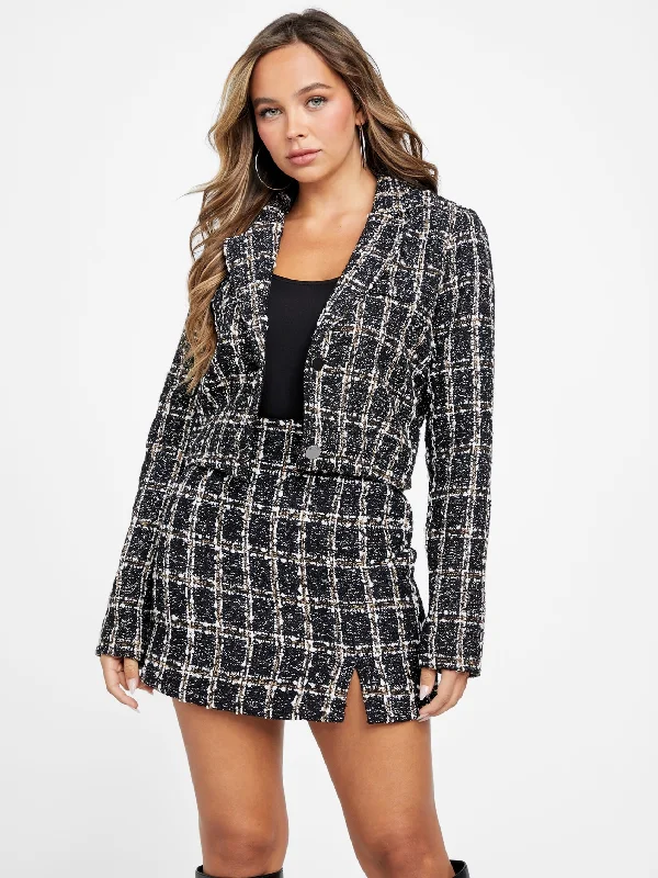 Get noticed with eye-catching women’s fashion   Doria Tweed Crop Blazer