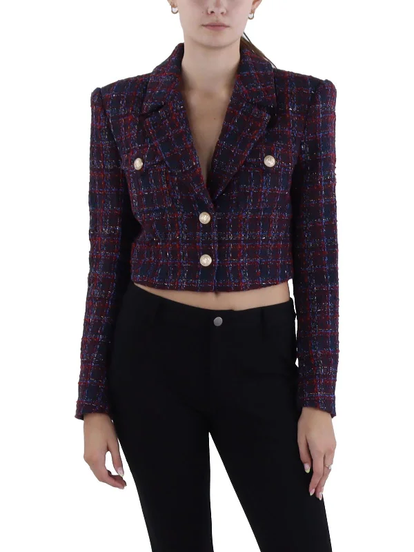 High-fashion styles at affordable prices Noah Womens Tweed Cropped Two-Button Blazer High-fashion styles at affordable prices Noah Womens Tweed Cropped Two-Button Blazer