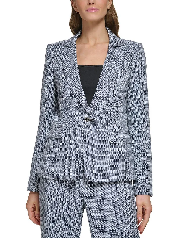 Latest fashion trends for modern women Petites Womens Pattern Business One-Button Blazer Latest fashion trends for modern women Petites Womens Pattern Business One-Button Blazer