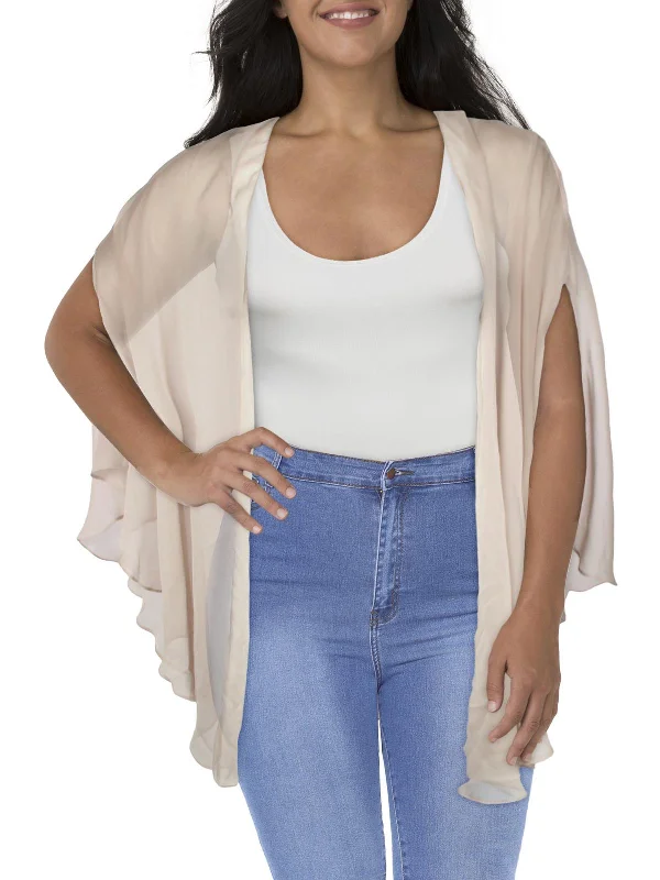 Effortlessly chic outfits for the modern woman Plus Womens Chiffon Sheer Duster Blazer Effortlessly chic outfits for the modern woman Plus Womens Chiffon Sheer Duster Blazer