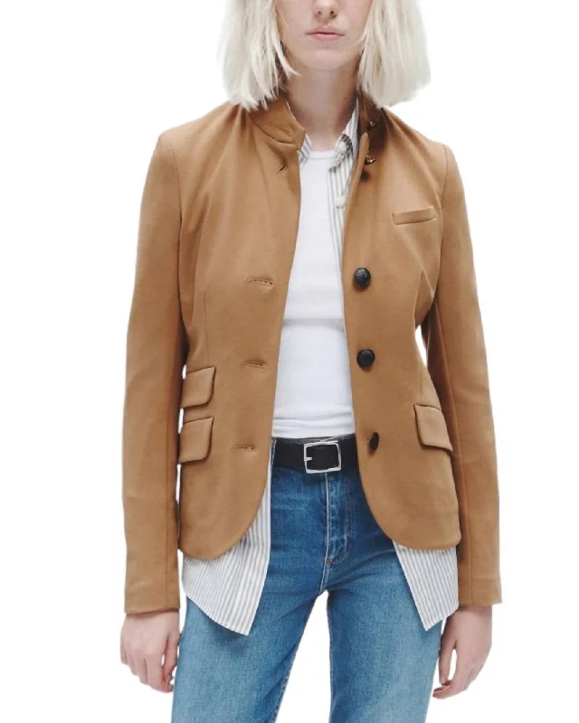 Women’s clothing that fits your personality and style   Slade Ponte Blazer In Camel