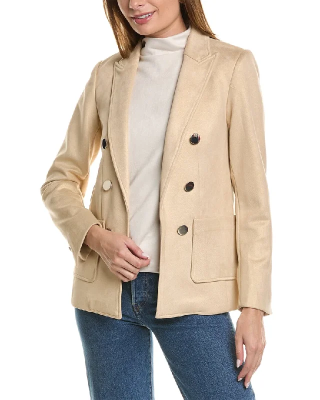 Chic and comfortable clothing for busy women   T Tahari Double-Breasted Blazer