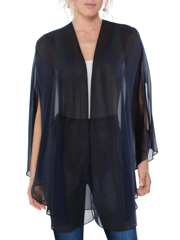 Affordable fashion that looks high-end   Womens Chiffon Sheer Duster Blazer