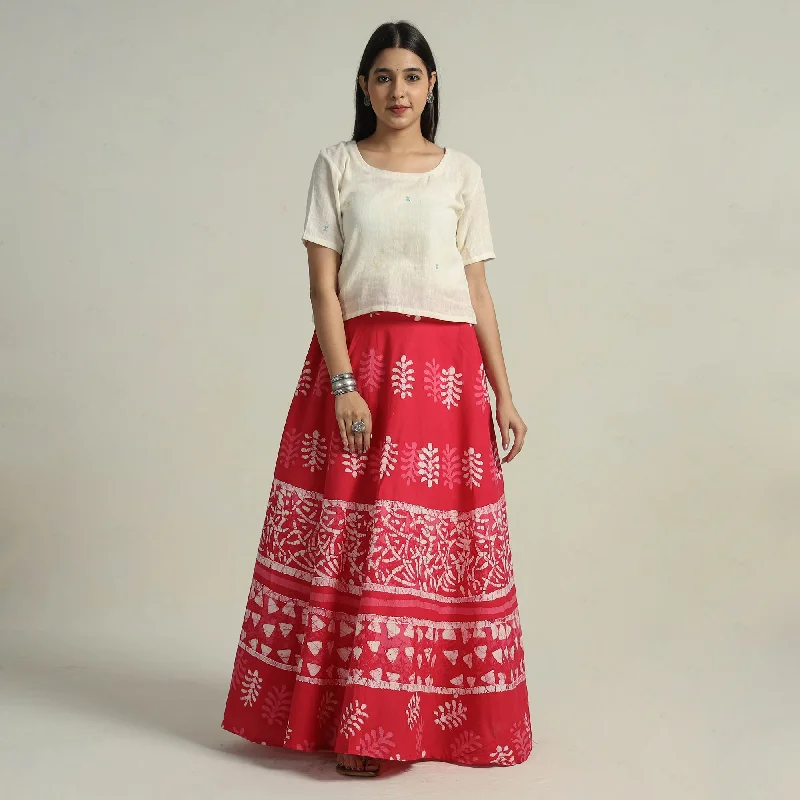 Uncover unique pieces for your perfect wardrobe Pink - Hand Batik Printed Running Stitch Cotton Long Skirt 10 Uncover unique pieces for your perfect wardrobe Pink - Hand Batik Printed Running Stitch Cotton Long Skirt 10