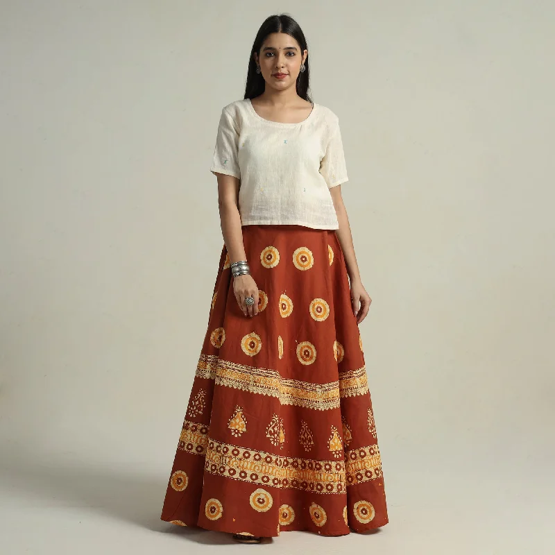 Cozy women’s clothing for the colder months Brown - Hand Batik Printed Running Stitch Cotton Long Skirt 06 Cozy women’s clothing for the colder months Brown - Hand Batik Printed Running Stitch Cotton Long Skirt 06