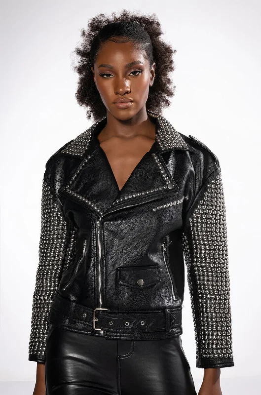 Classic pieces for a timeless wardrobe   AFTER DARK OVERSIZED MOTO JACKET
