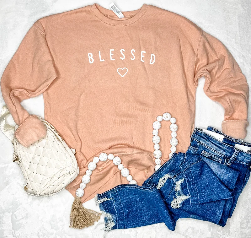Casual yet chic women’s outfits for work or play   Blessed Peach Sweatshirt