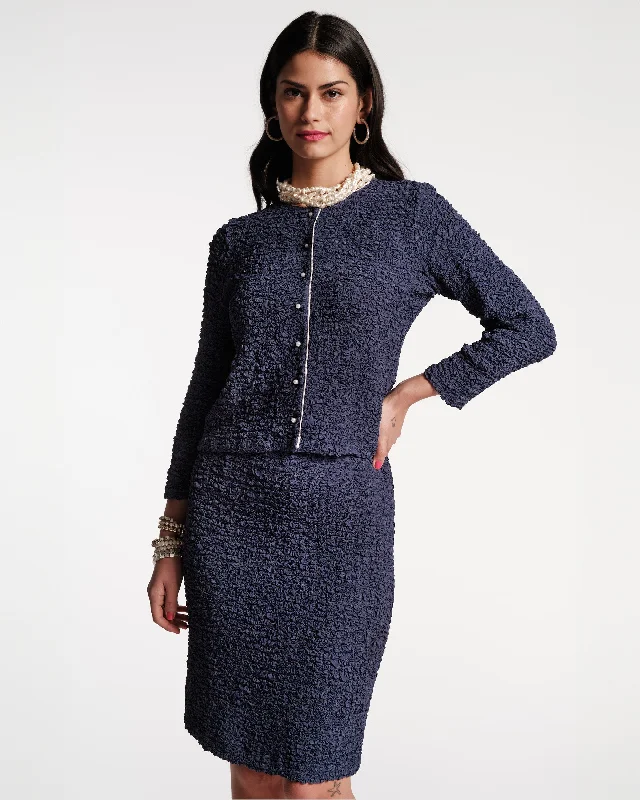 Versatile fashion for every type of woman   Bonnie Pencil Skirt Popcorn Navy