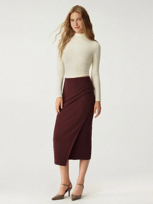 Stylish women’s clothing designed for comfort   Thermal Wrap Midi Skirt