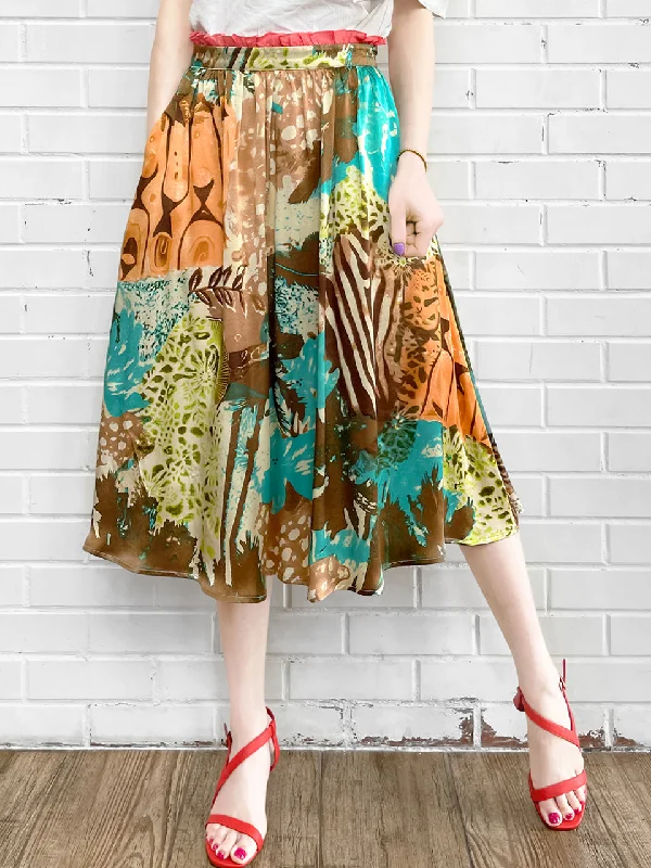 Casual yet chic women’s outfits for work or play Surprise Sale! Elegant Summer Jungle Paperbag Waist Midi Silky Skirt Casual yet chic women’s outfits for work or play Surprise Sale! Elegant Summer Jungle Paperbag Waist Midi Silky Skirt