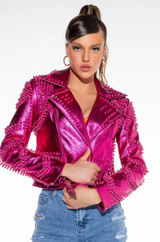 Versatile outfits to transition from day to night FUTURE NOSTALGIA PINK METALLIC MOTO Versatile outfits to transition from day to night FUTURE NOSTALGIA PINK METALLIC MOTO