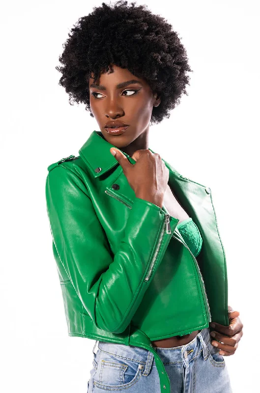 High-quality women’s wear for everyday elegance   GRAB N GO BASIC MOTO JACKET