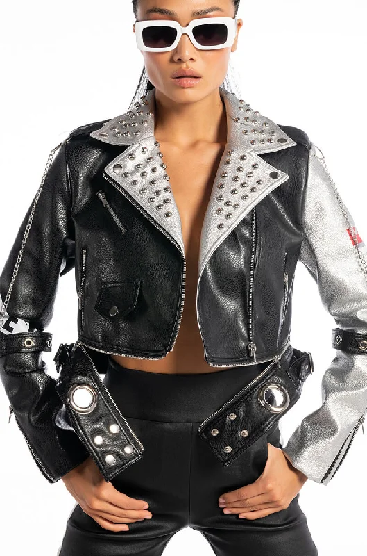 Trendsetting women’s clothing for fashion lovers I'D RATHER FIGHT EQUALITY MOTO JACKET Trendsetting women’s clothing for fashion lovers I'D RATHER FIGHT EQUALITY MOTO JACKET