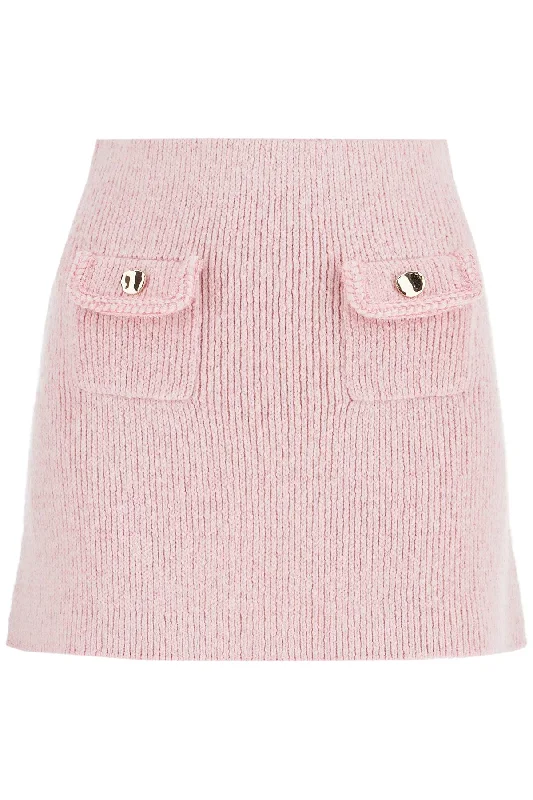 Get noticed with eye-catching women’s fashion   knitted mini skirt AW24 170SK P PINK