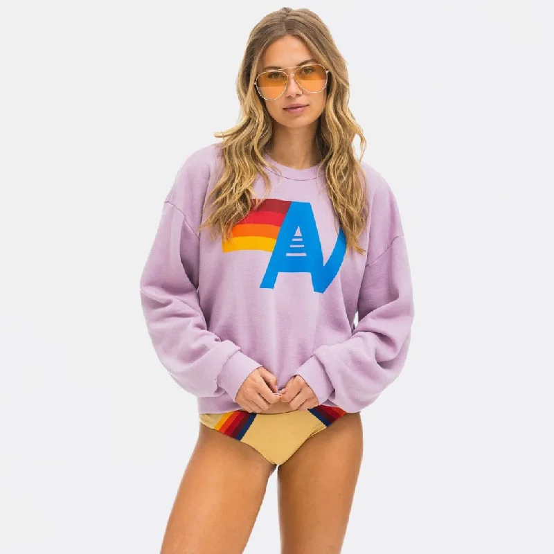 Elegant and comfortable women’s fashion wear   Logo Relaxed Crew Sweatshirt (Mauve)