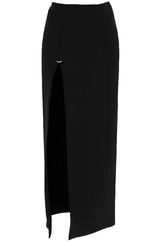 Feminine silhouettes for the modern woman long skirt with piercing detail 24F1JU0533470 BLACK Feminine silhouettes for the modern woman long skirt with piercing detail 24F1JU0533470 BLACK