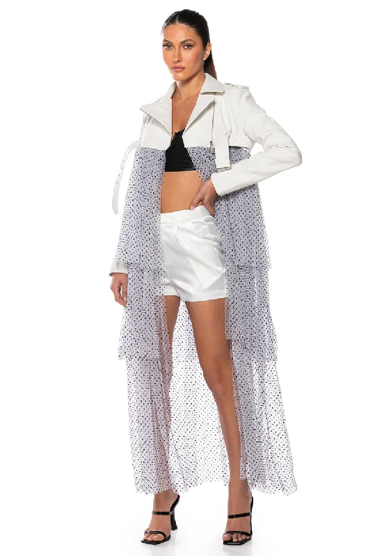 Trendy women’s clothing with a modern twist   LOVE AND MEMORIES MAXI MOTO JACKET