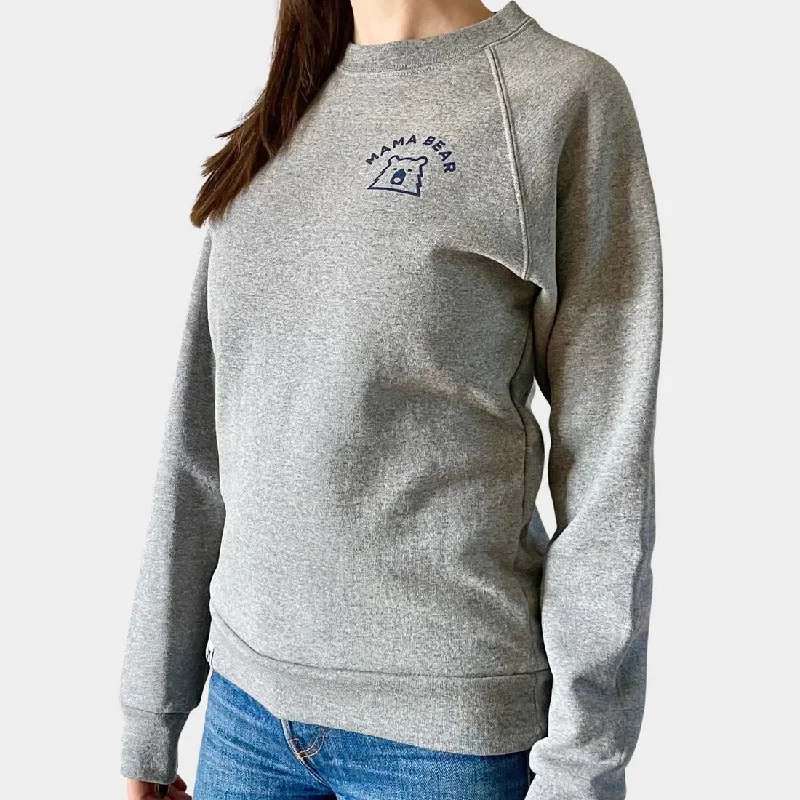 Modern fashion pieces designed for all women Mama Bear Crew Sweatshirt (Grey Marl + Navy) Modern fashion pieces designed for all women Mama Bear Crew Sweatshirt (Grey Marl + Navy)