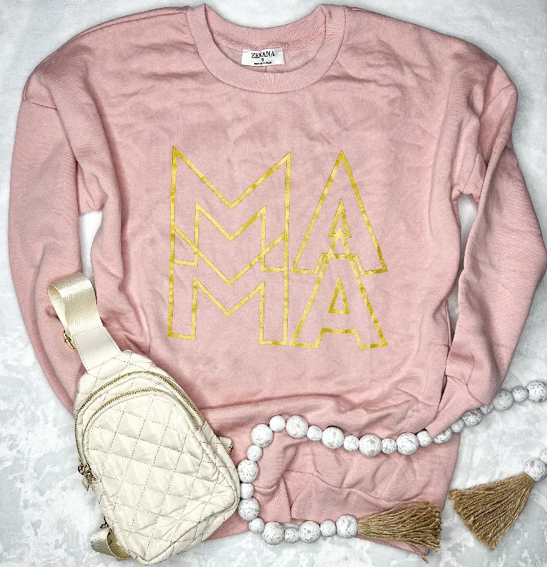 Effortlessly chic fashion for today’s woman   Mama Pink Pocket Sweatshirt